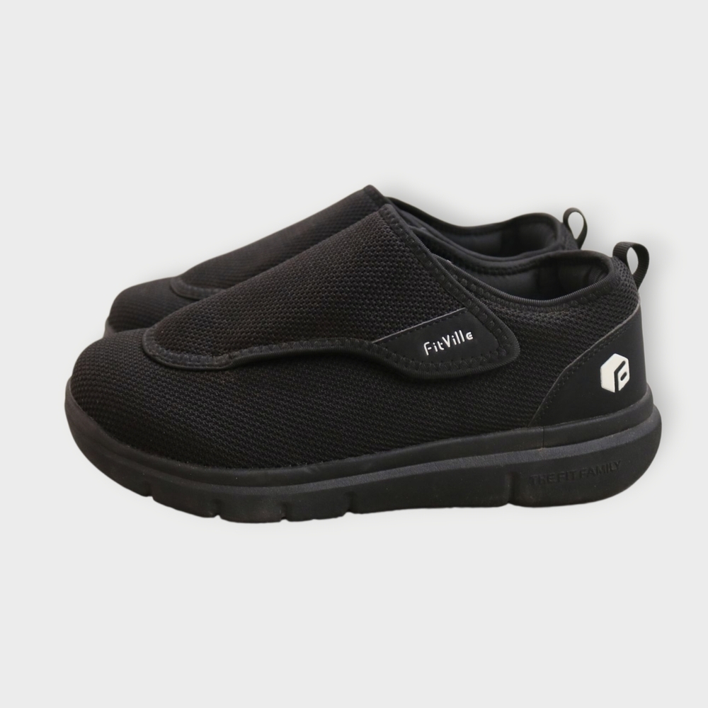 FitVille Men's EasyTop Wings Diabetic Shoes V2 Size US 9.5 EEW Foot Pain Relief